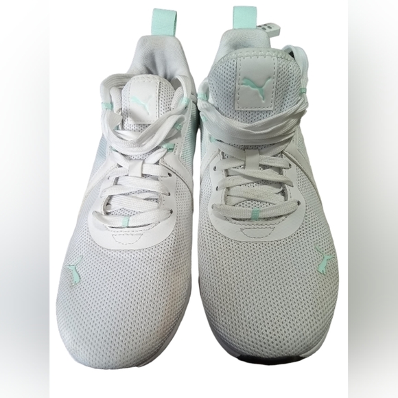 PUMA‎ Women's Pacer Net Cage Soft Foam Sneakers ~ White & Mint Sz. 10 - Picture 11 of 12